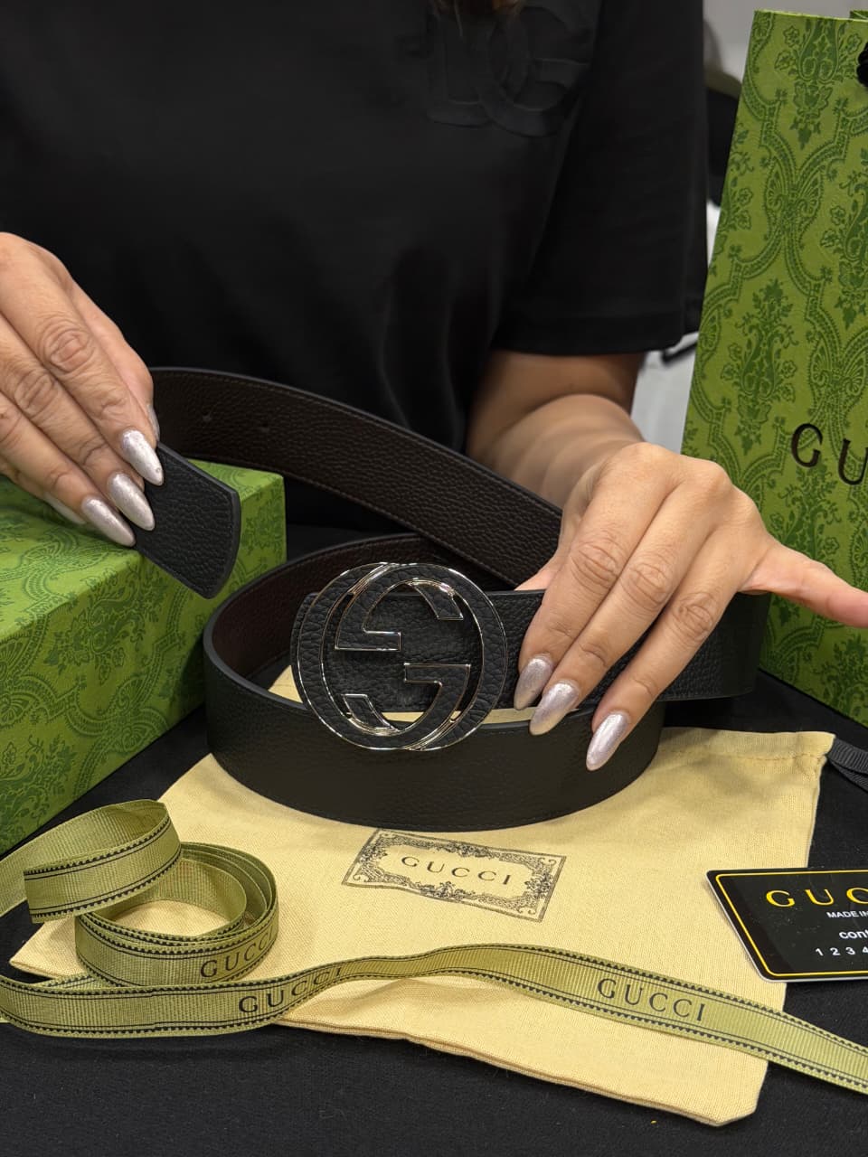 Gucci 1:1 Grade Genuine Leather Belt with Full Packaging