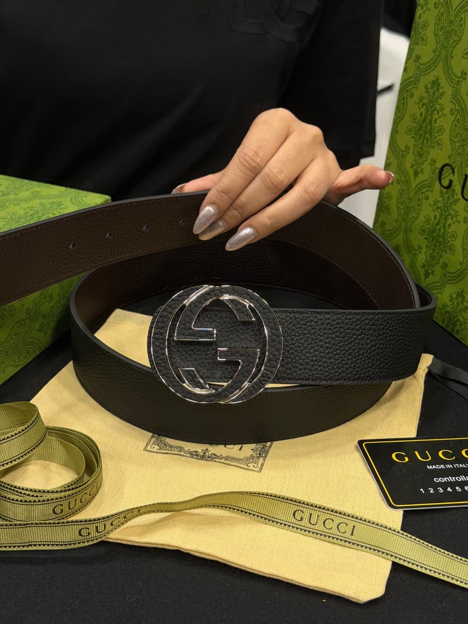Gucci 1:1 Grade Genuine Leather Belt with Full Packaging