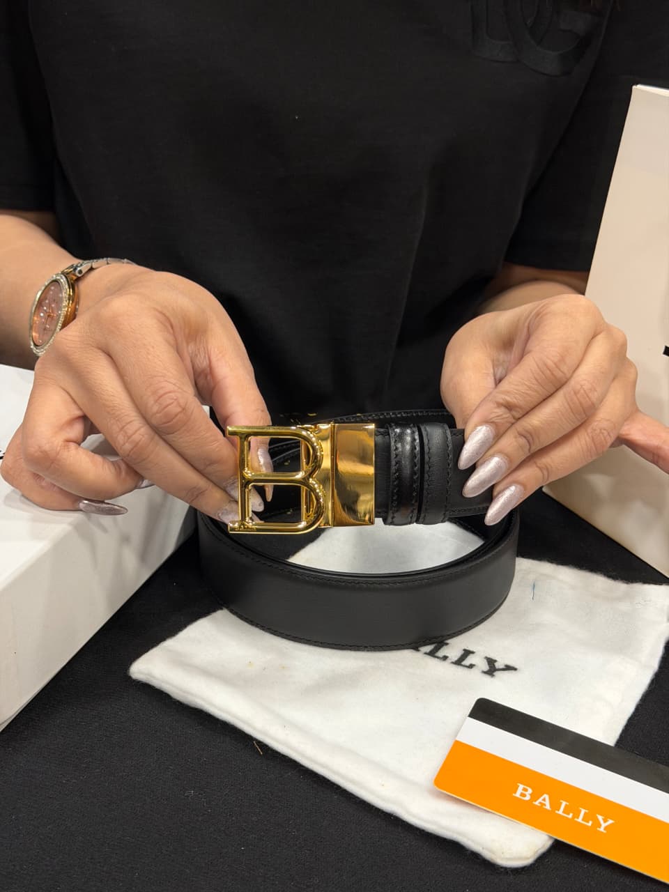 Bally 1:1 Grade Genuine Leather Belt with Full Packaging