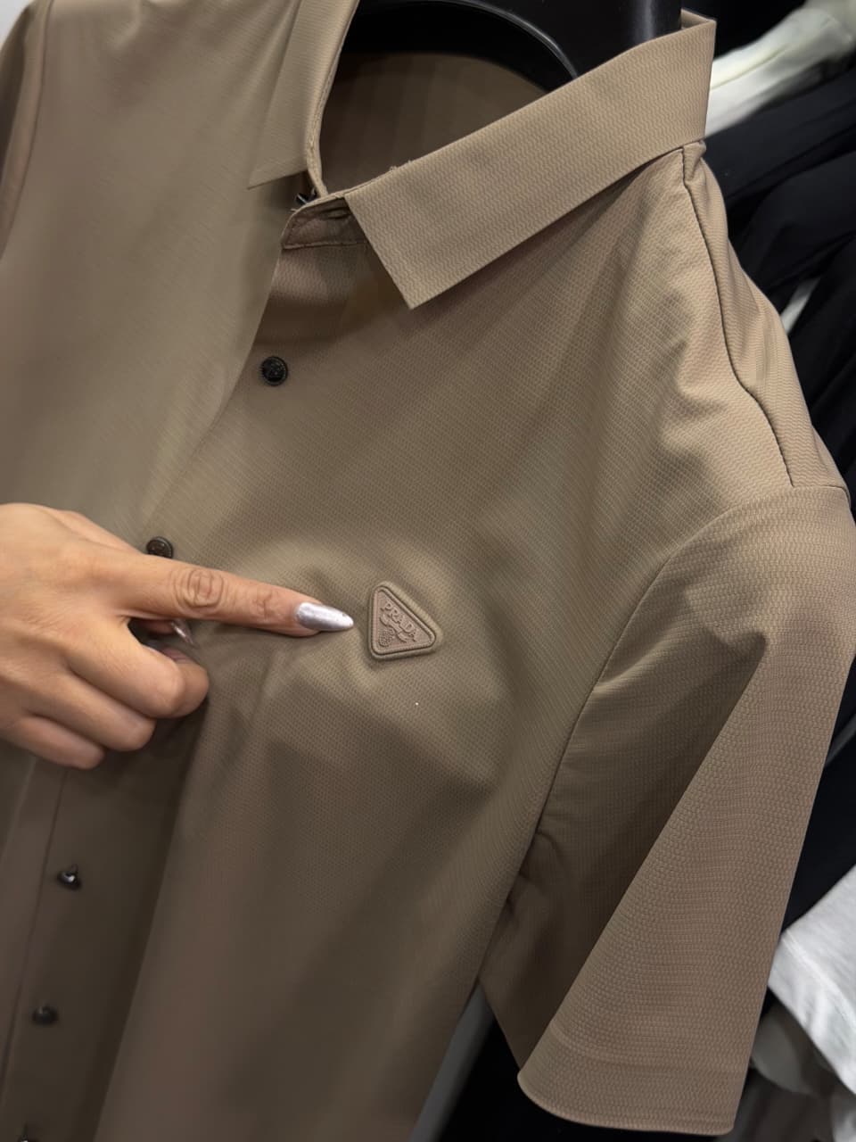 Prada Stretchable Dri Fit Button Half Sleeve Shirt