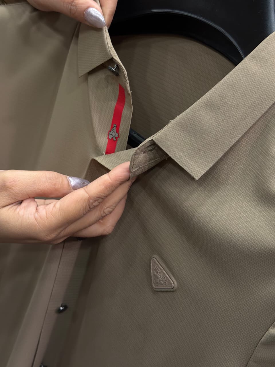 Prada Stretchable Dri Fit Button Half Sleeve Shirt