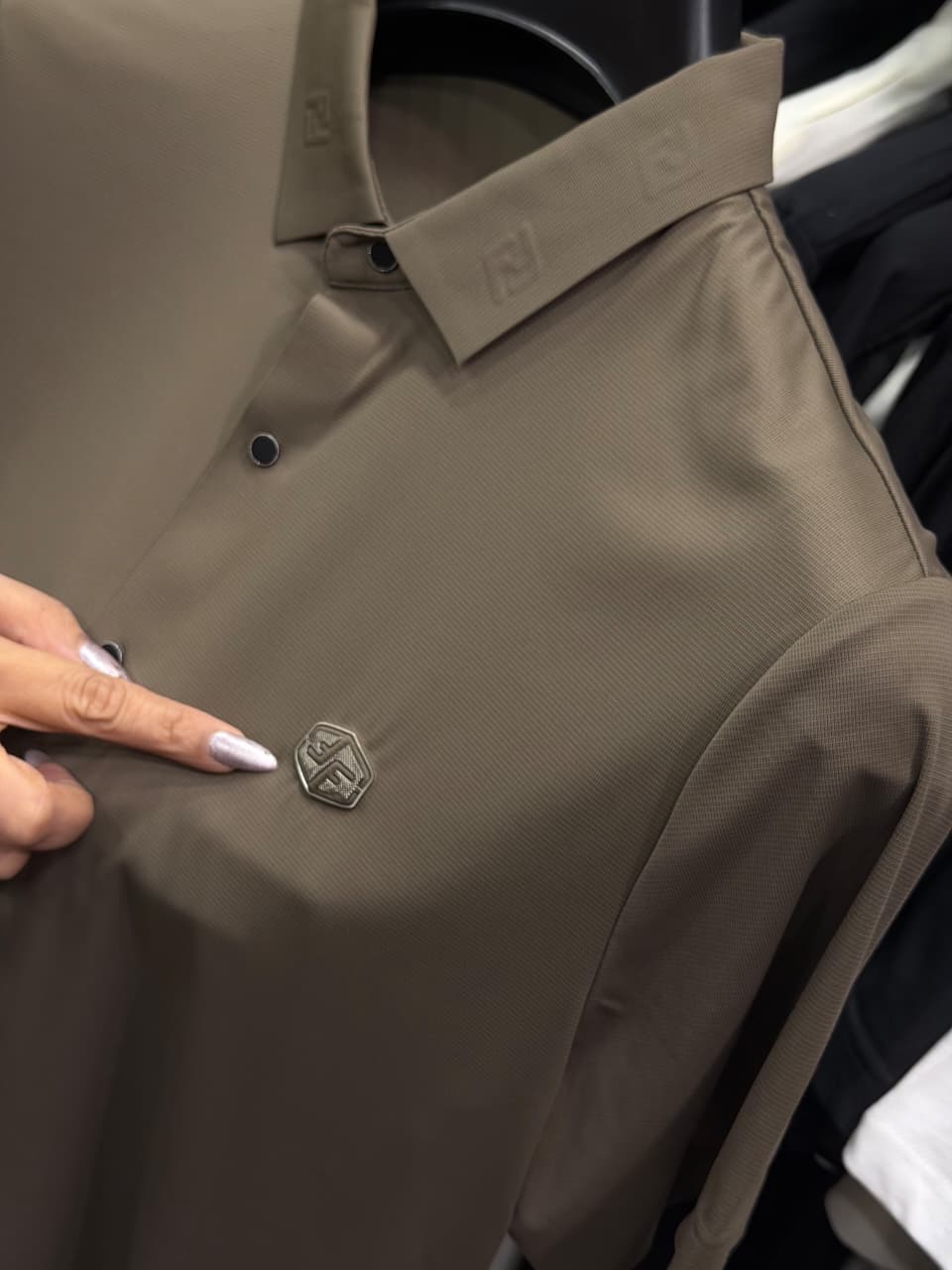 Fendi Stretchable Dri Fit Button Half Sleeve Shirt