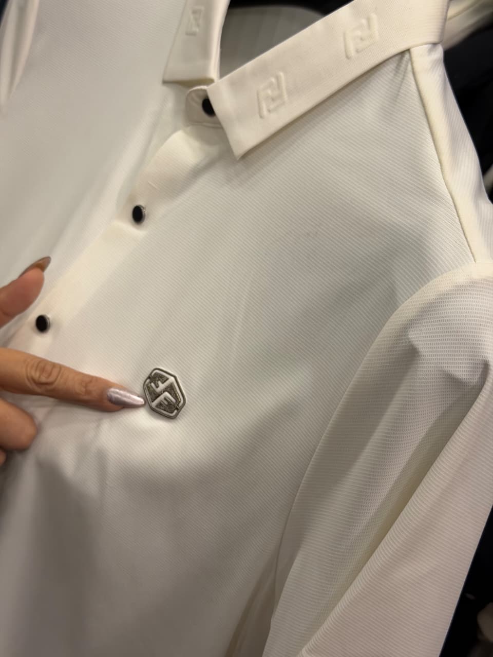 Fendi Stretchable Dri Fit Button Half Sleeve Shirt