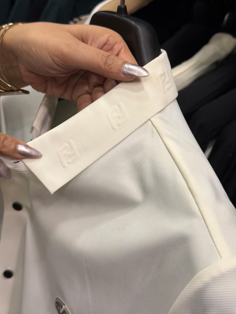 Fendi Stretchable Dri Fit Button Half Sleeve Shirt
