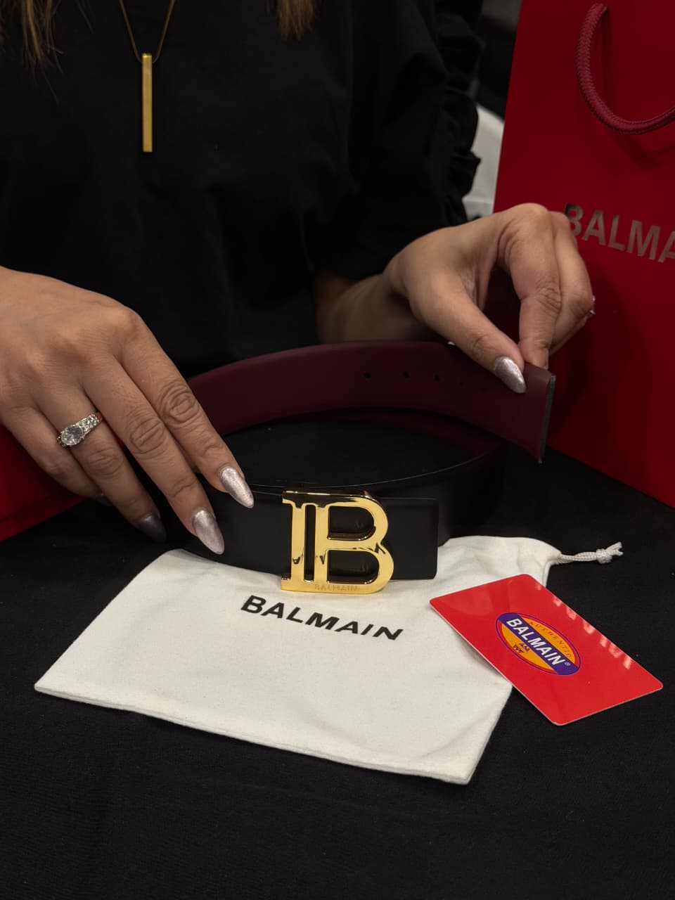 Balmain 1:1 Grade Genuine Leather Belt with Full Packaging