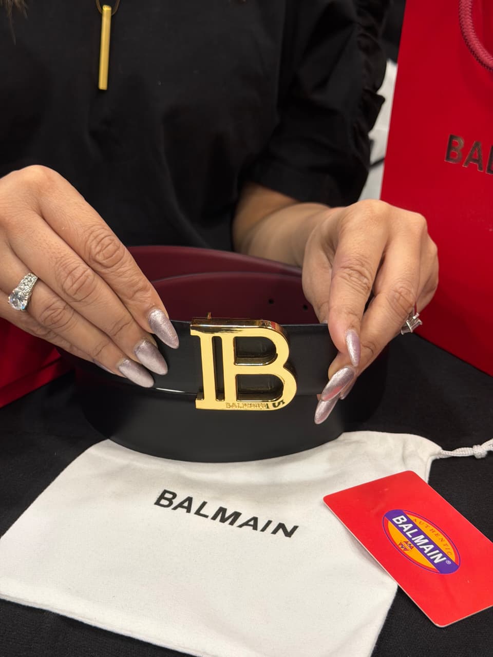 Balmain 1:1 Grade Genuine Leather Belt with Full Packaging