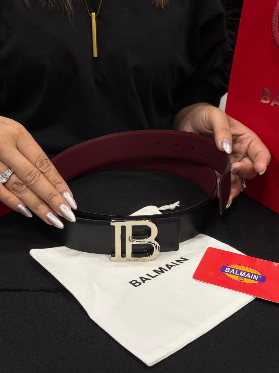 Balmain 1:1 Grade Genuine Leather Belt with Full Packaging