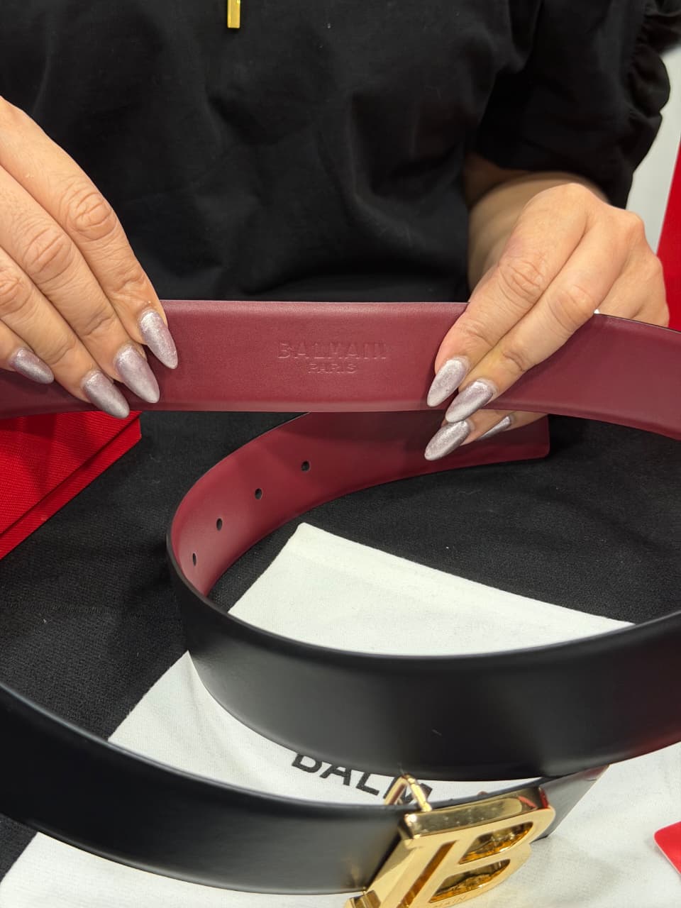 Balmain 1:1 Grade Genuine Leather Belt with Full Packaging