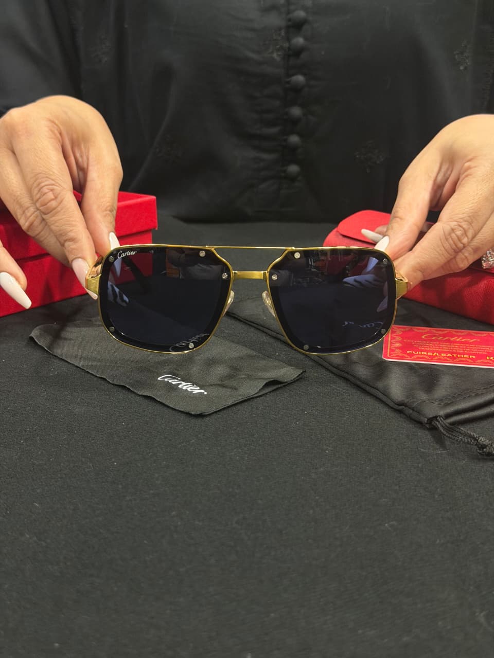 Cartier 1:1 Super Premium Grade in Titanium Sunglasses