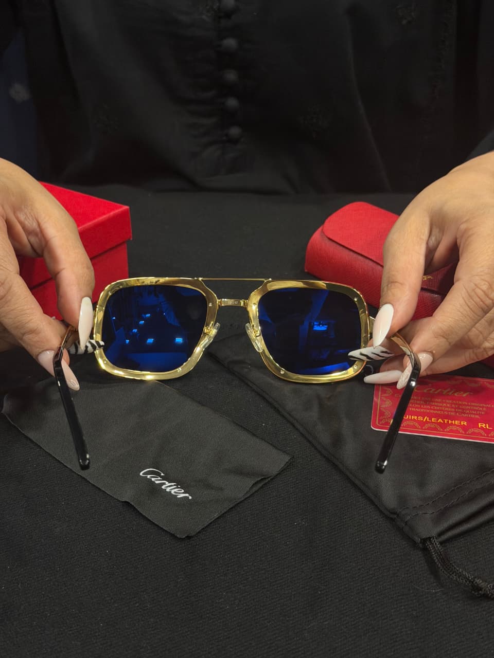 Cartier 1:1 Super Premium Grade in Titanium Sunglasses