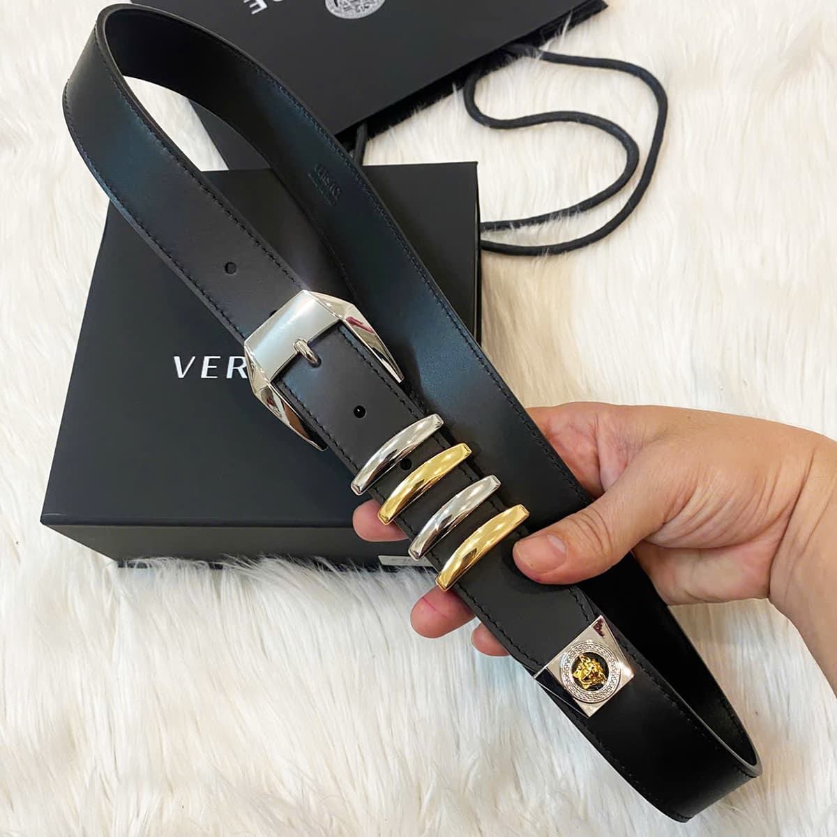 Versace 1:1 Grade Genuine Leather Belt with Full Packaging