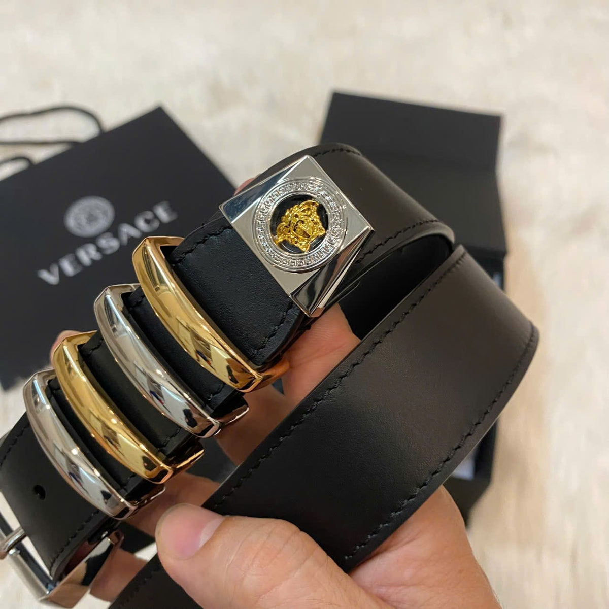 Versace 1:1 Grade Genuine Leather Belt with Full Packaging
