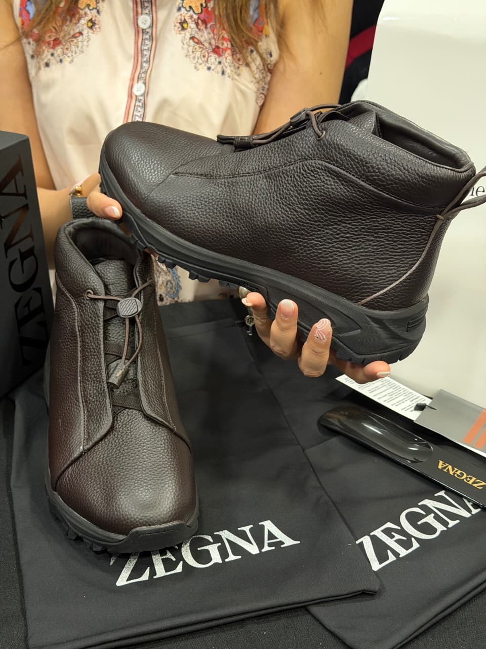 Zegna Triple Stitch 1:1 Grade Super Premium Leather VETTA Sneaker Shoe
