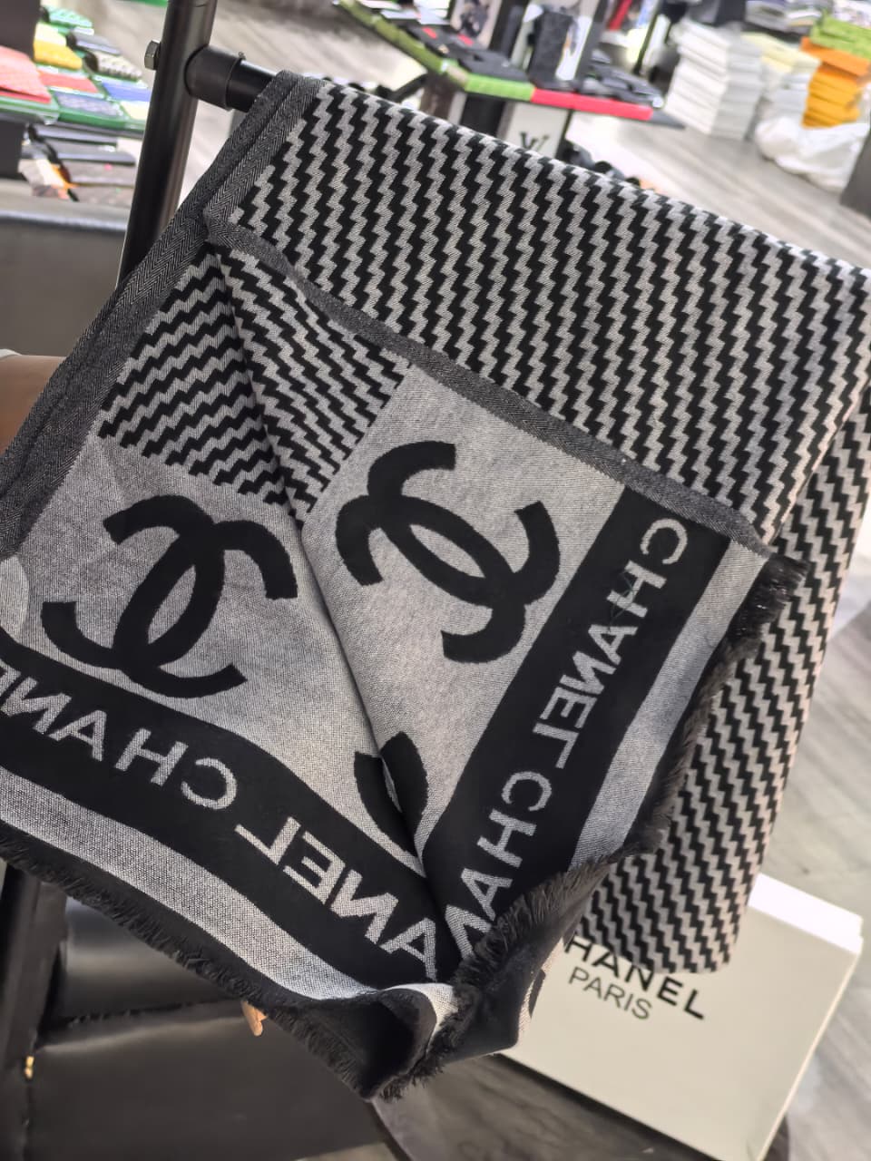 Chanel Women's Stole/Scarf for Winter with Box