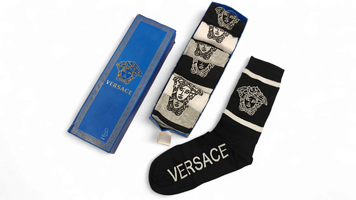 Versace Scented Crew Socks- Pack of 6 - Original Made In Turkey