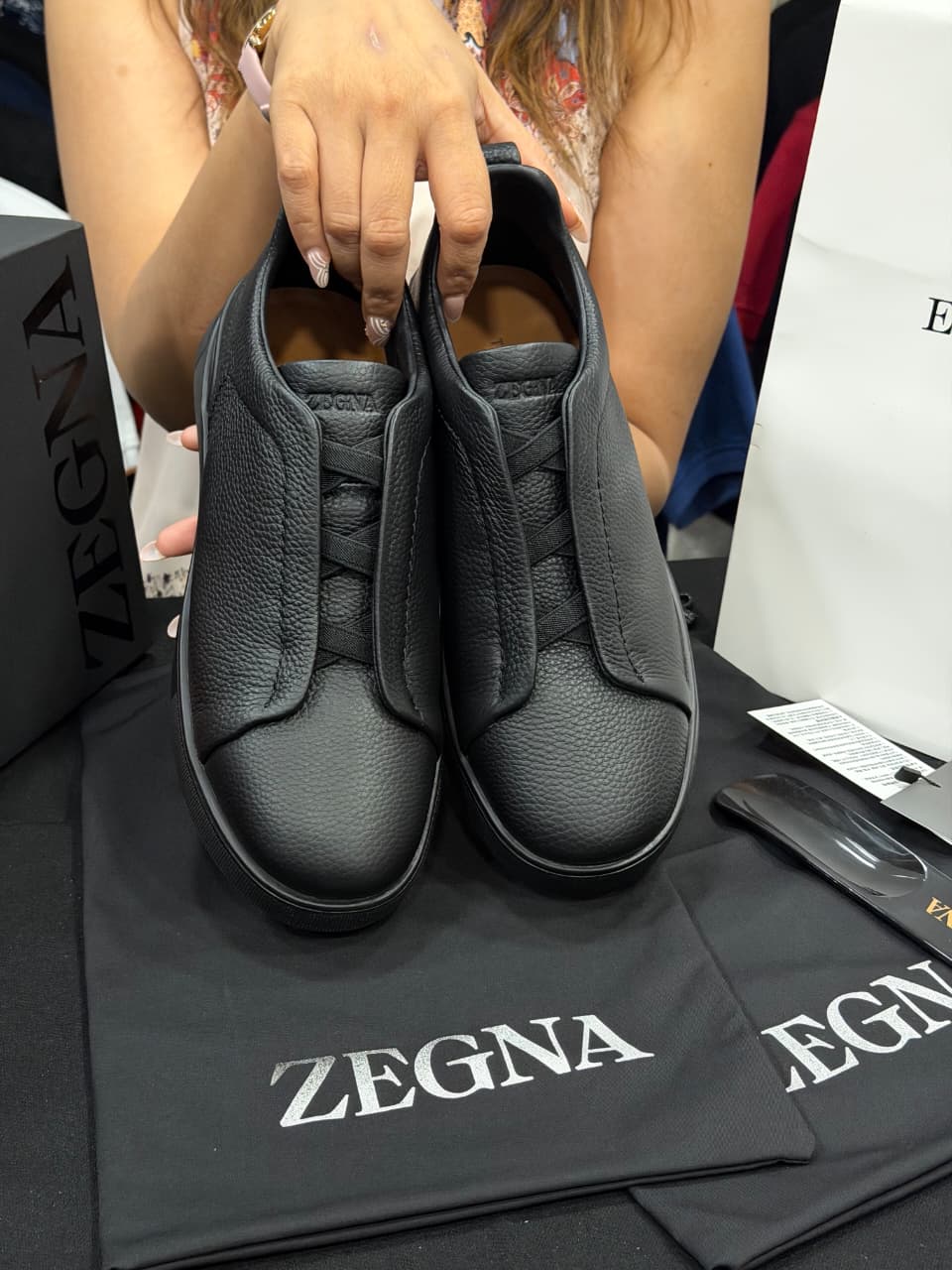 Zegna Triple Stitch 1:1 Grade Super Premium Leather Sneaker Shoe