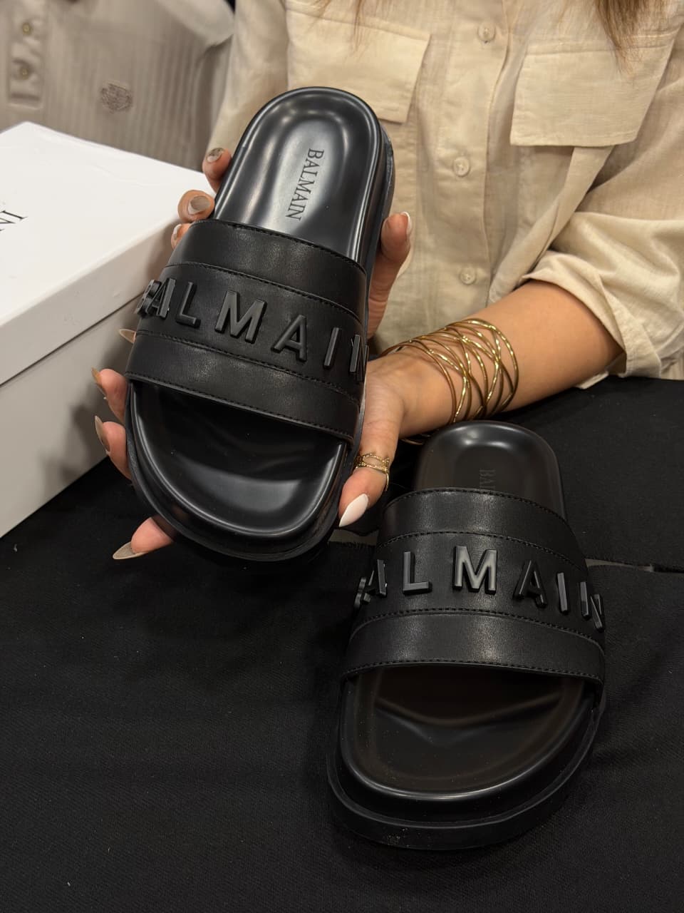 Balmain High End Slides with Box
