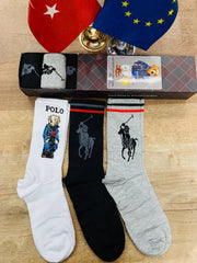 Ralph Lauren Scented Crew Socks- Pack of 6 - Made In Turkey