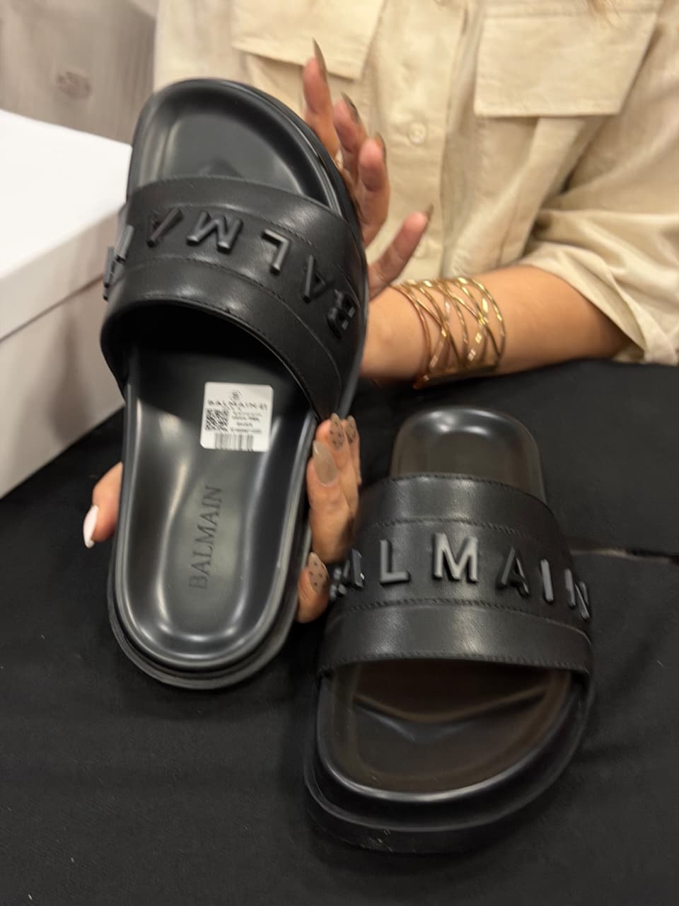 Balmain High End Slides with Box