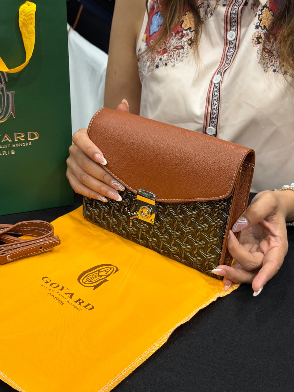 Goyard Pouch Bag with Hand Carry Bag