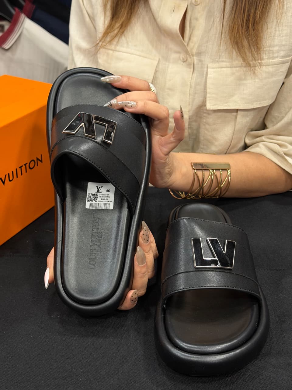 Louis Vuitton High End Slides with Box