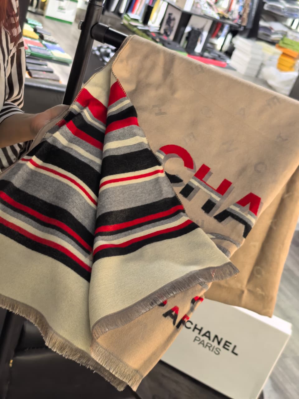 Ch-n-l Women's Stole/Scarf for Winter with Box