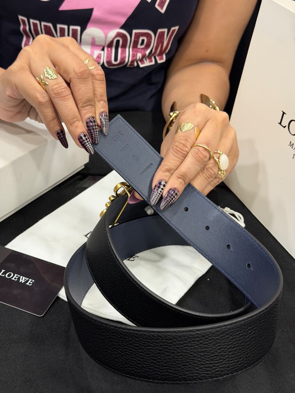 Loewe 1:1 Grade Genuine Leather Women's Belt with Complete Box Packaging