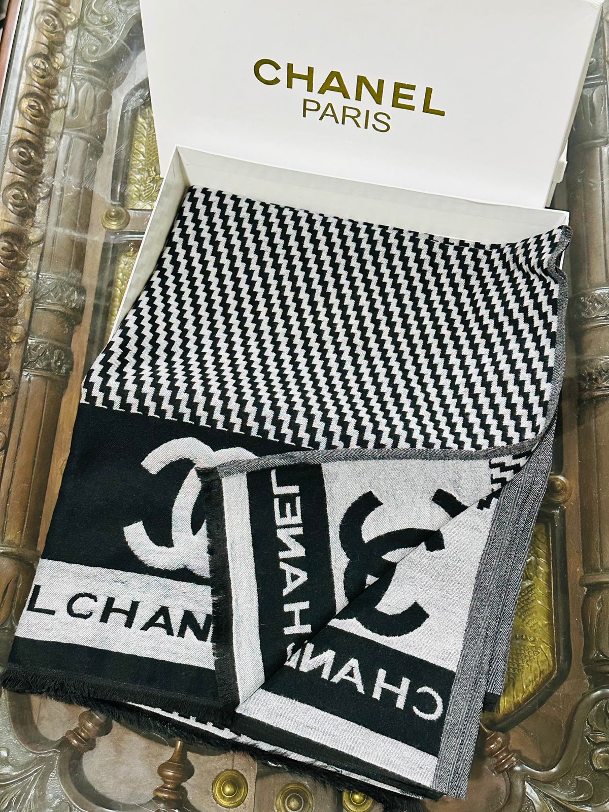 Chanel Women's Scarf with Box