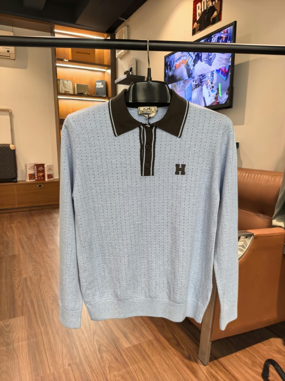 Hermes:1 Grade Super Premium Knitwear Polo Sweatshirt