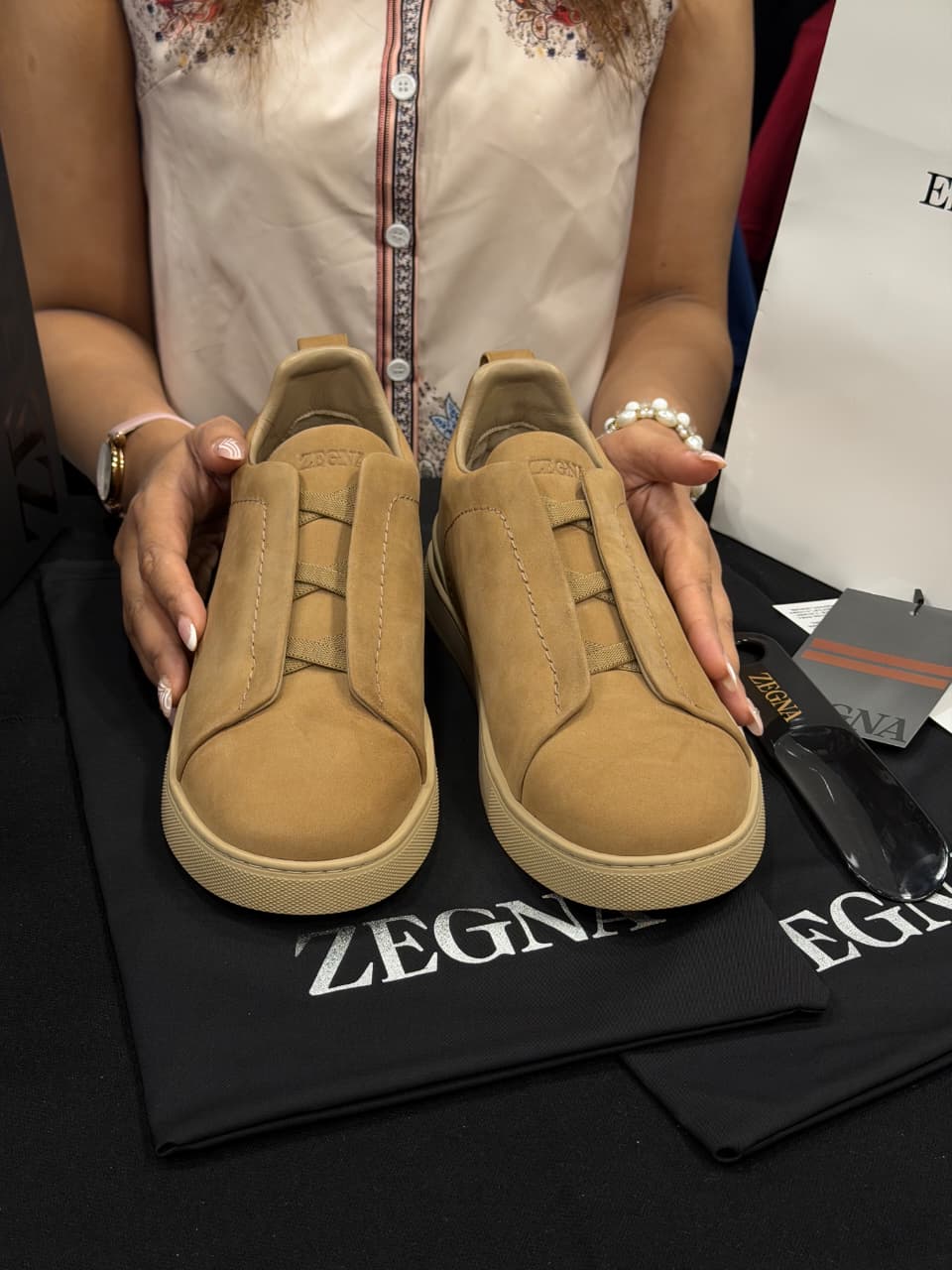 Zegna Triple Stitch 1:1 Grade Super Premium Double Skin Sneaker Shoe