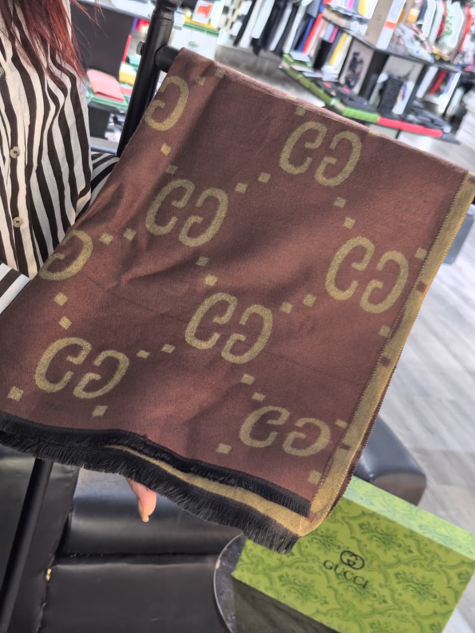 Gucci Women's Stole/Scarf for Winter with Box