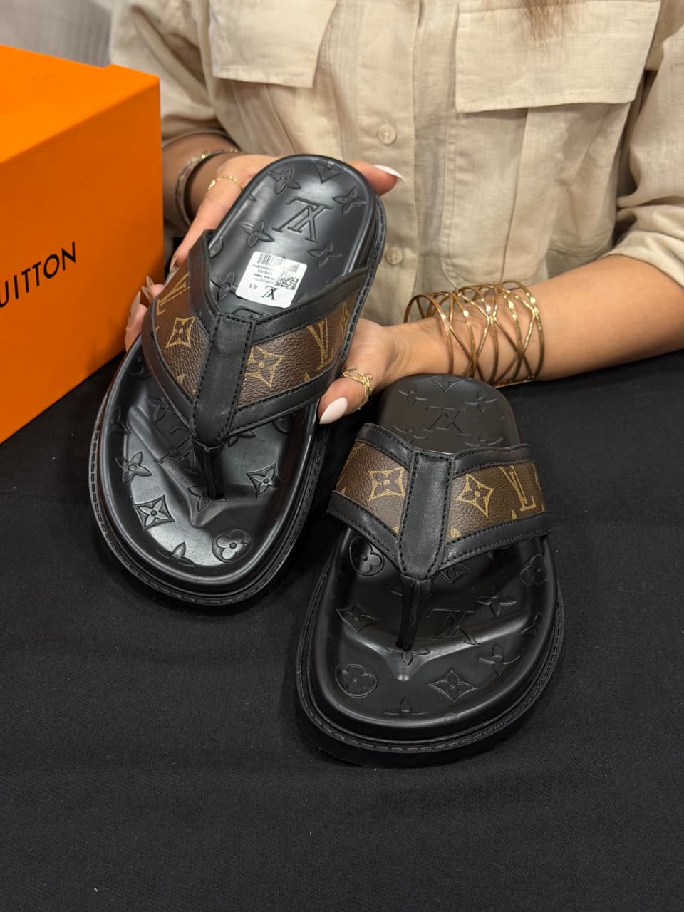 Louis Vuitton High End Slides with Box