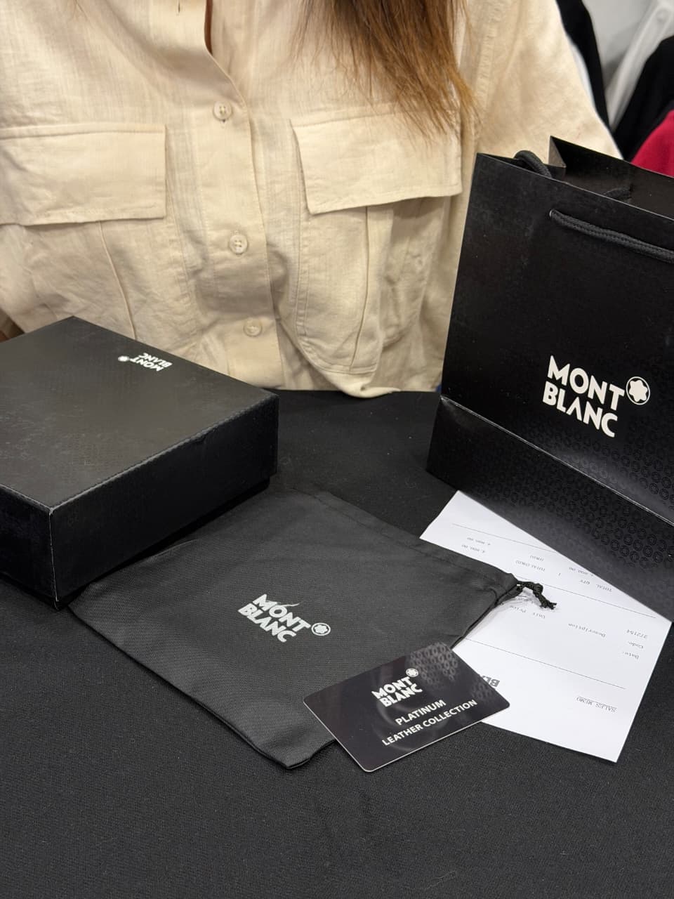 Mont Blanc 1:1 Grade Genuine Leather Women's Belt with Complete Box Packaging