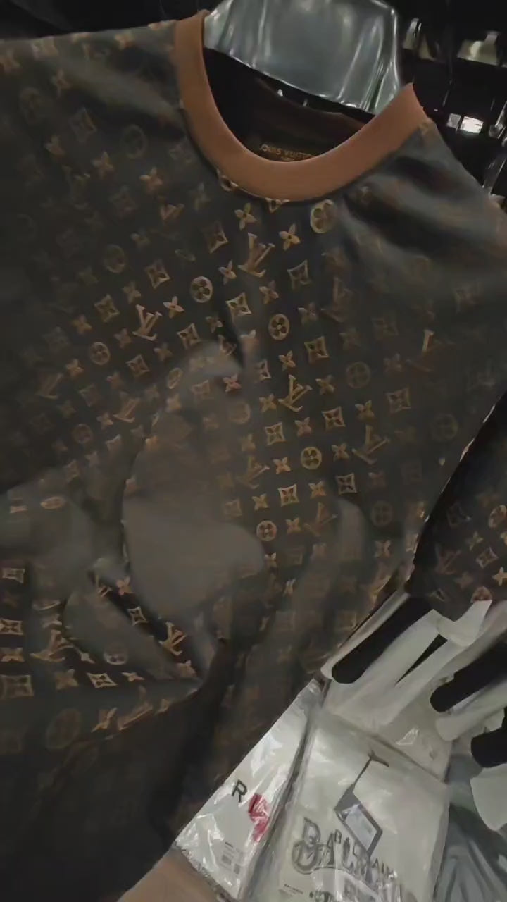 Louis Vuitton Flocked Material Tshirt
